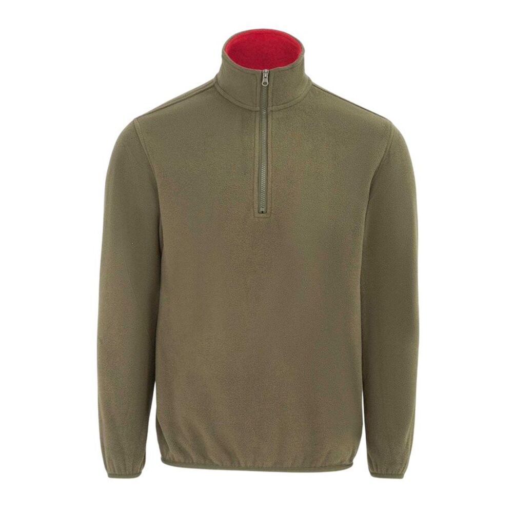 Donnay Mens Quarter Zip Fleece Jacket / Green